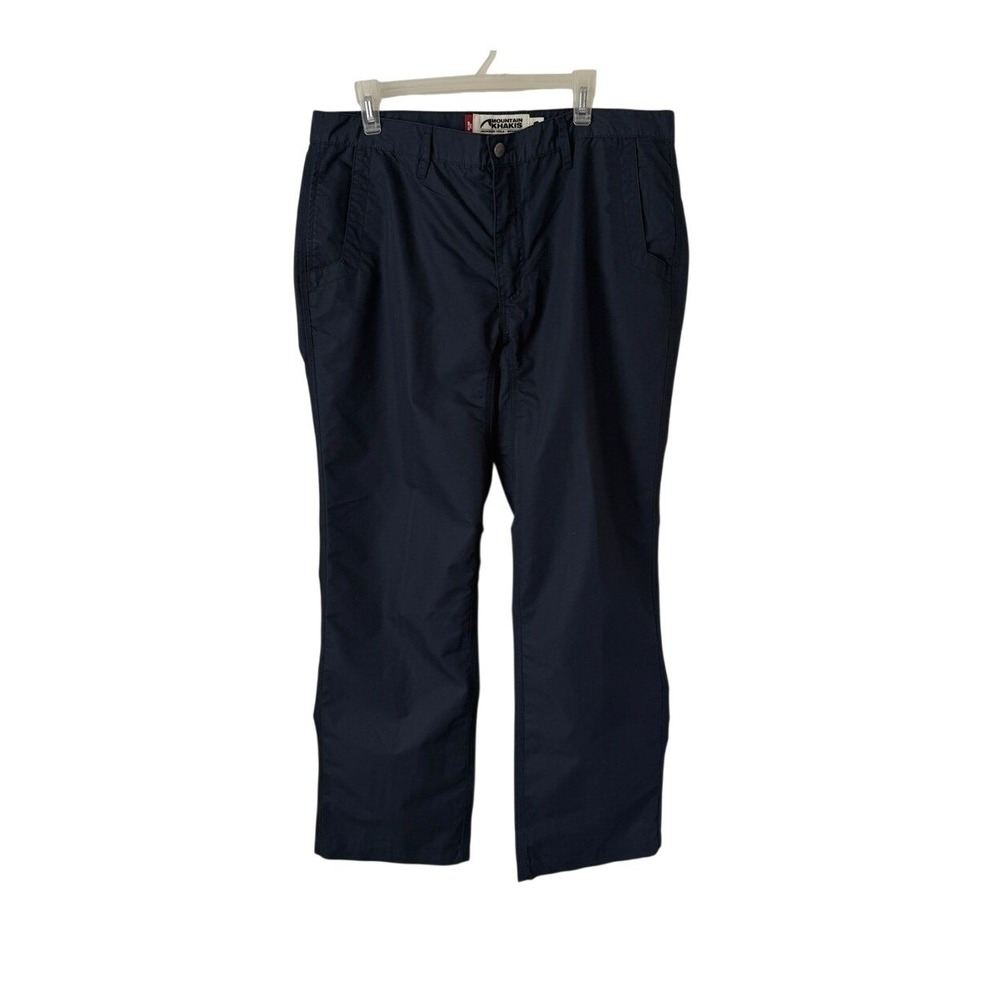 Mountain Khakis Men's Poplin Hiking Pants Slim Fit Dark Blue Outdoor Gorpcore 38